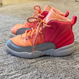 Jordan Kids Sneakers in Orange, Pink, and Gray